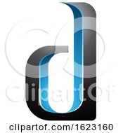 Poster, Art Print Of Blue And Black Letter D