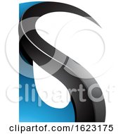 Poster, Art Print Of Black And Orange Curvy Letter G