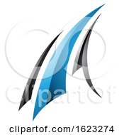 Black And Blue Flying Letter A