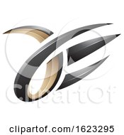 Poster, Art Print Of Black And Beige 3d Claw Like Letters A And E