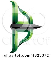 Poster, Art Print Of Green And Black Bow And Arrow