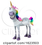 3d Unicorn On A White Background by Julos