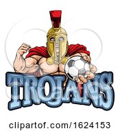 Poster, Art Print Of Trojan Spartan Soccer Football Sports Mascot