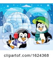 Poster, Art Print Of Penguins Playing By An Igloo