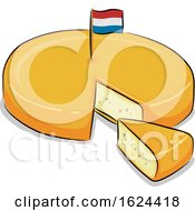 Netherlands Dutch Gouda Cheese Illustration