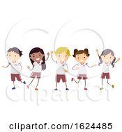 Poster, Art Print Of Stickman Kids Uniforms Illustration