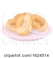 Montreal Style Bagels On Plate