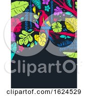 Poster, Art Print Of Stencil Tropical Parrot Background Illustration