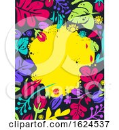 Poster, Art Print Of Floral Tropical Frame Background Illustration