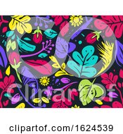 Tropical Floral Seamless Background Illustration