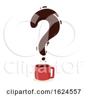 Poster, Art Print Of Coffee Question Mark Illustration