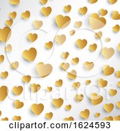 Gold Hearts Background