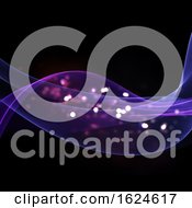 Poster, Art Print Of Abtract Background Of Flowing Lines And Bokeh Lights