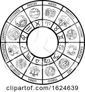 Poster, Art Print Of Star Signs Astrology Horoscope Zodiac Symbols Set
