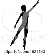 Ballet Dancer Dancing Silhouette by AtStockIllustration