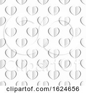 Heart White Paper Seamless Pattern Background