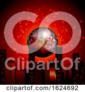 Poster, Art Print Of Abstract City Scape With Disco Ball