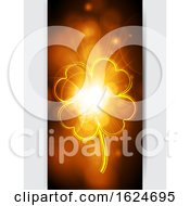 Poster, Art Print Of Fluorescent Lucky Shamrock On Glowing Panel