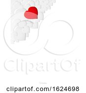 Poster, Art Print Of Valentine Copy Space White Sheet With Hearts And Text