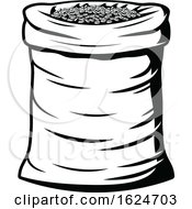 Poster, Art Print Of Black And White Sack Of Coffee Beans