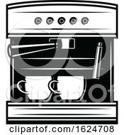 Poster, Art Print Of Black And White Espresso Machine