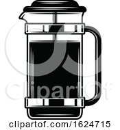 Black And White French Press by Vector Tradition SM