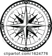 Poster, Art Print Of Black And White Compass