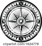 Poster, Art Print Of Black And White Compass