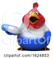 3d French Chicken On A White Background by Julos