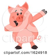 Poster, Art Print Of Happy Pig Dancing And Dabbing