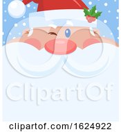 Poster, Art Print Of Christmas Santa Face With A Big Beard