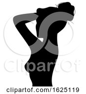 Girl Silhouette Bun Hair Onsen Bath Illustration by BNP Design Studio