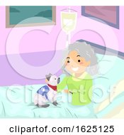 Poster, Art Print Of Stickman Woman Senior Hospital Service Cat