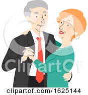 Poster, Art Print Of Senior Citizen Couple Dance Illustration