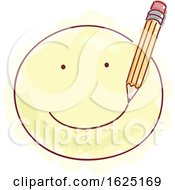 Poster, Art Print Of Pencil Draw Smiley Happy Emotion Illustration
