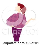 Poster, Art Print Of Girl Twill Fabric Pattern Clothes Illustration