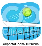 Poster, Art Print Of Tennis Ball Net Illustration