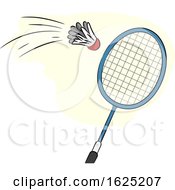 Poster, Art Print Of Badminton Racket Hit Illustration