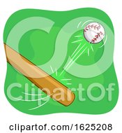 Baseball Bat Hit Illustration