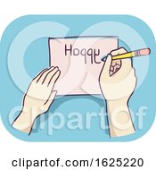Hand Symptom Reverse Letter Illustration