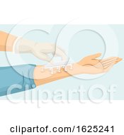 Poster, Art Print Of Hands Arm Allergy Skin Test Illustration