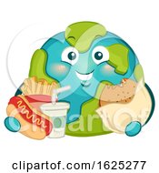 Poster, Art Print Of Mascot Big Earth Fast Foods Illustration