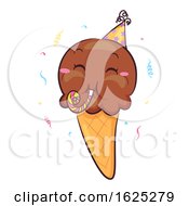 Mascot Ice Cream Party Illustration