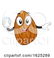 Mascot Almond Nut Milk Illustration