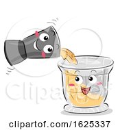 Mascot Jigger Cocktail Shaker Illustration