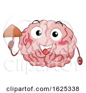 Poster, Art Print Of Mascot Magic Mushroom Brain Effect Illustration