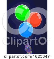 Poster, Art Print Of Kid Hand Glow In The Dark Balloon Party