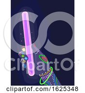 Poster, Art Print Of Glow In The Dark Party Glow Stick Illustration