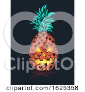 Poster, Art Print Of Halloween Tropical Pineapple Monster Illustration