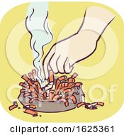 Hand Symptom Chain Smoking Illustration